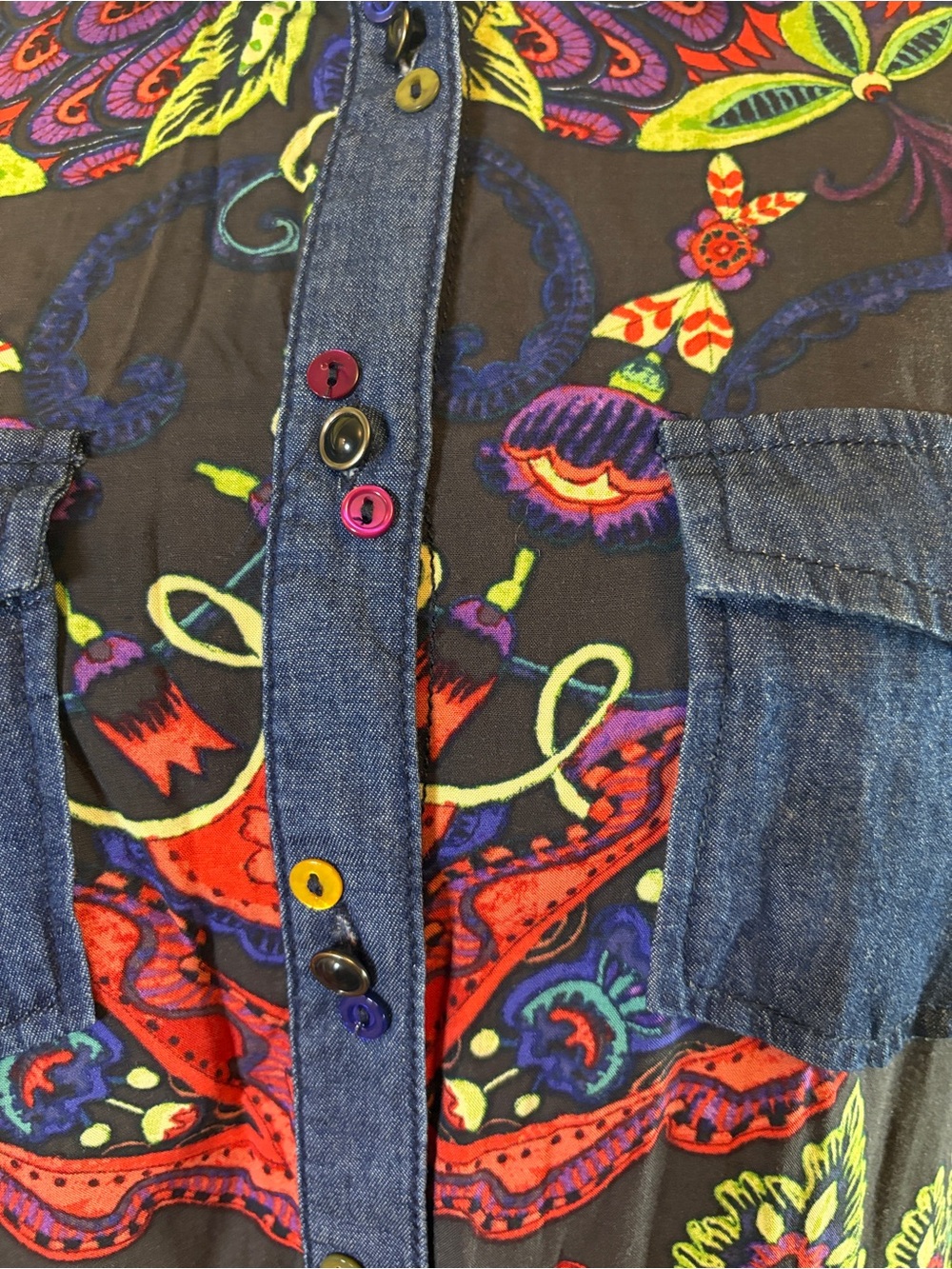Desigual. Knitted Sleeves. Jean Top - Picture 4 of 13